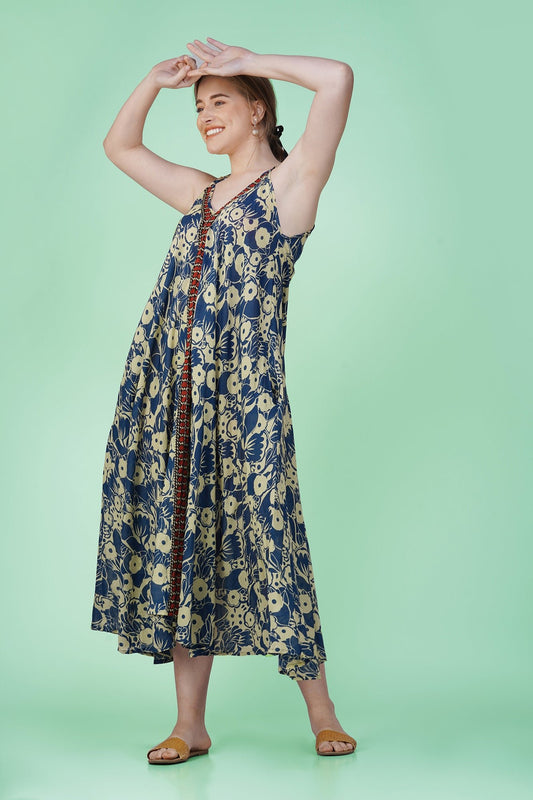 Cobalt Elegance String Dress - Vasya -