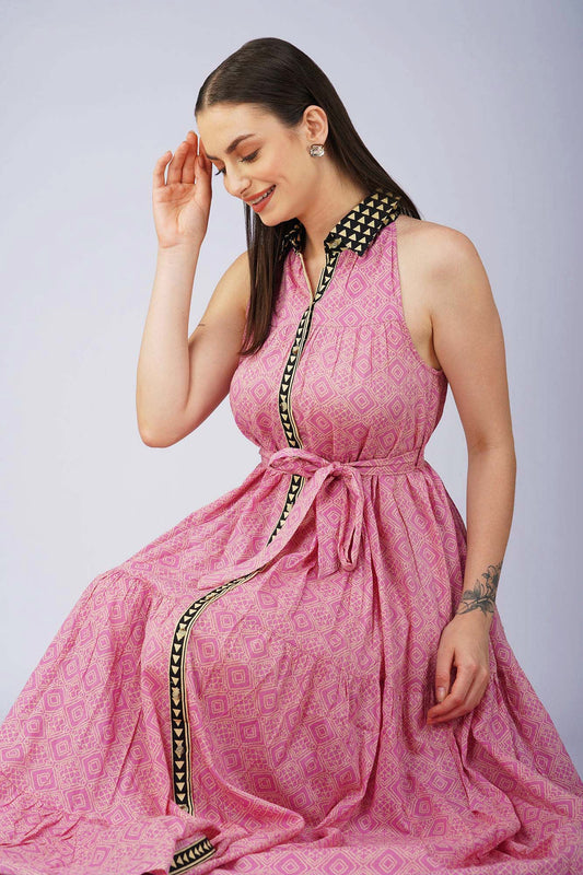 Exotic Sleeveless Long Dress - Vasya -