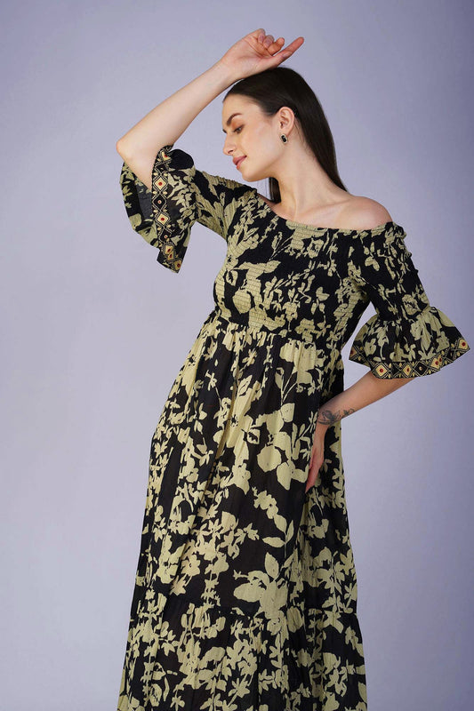 Floral Fantasy Long Dresses - Vasya -
