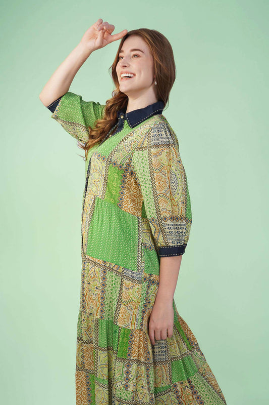 Verde Elegance Maxi Dress - Vasya -