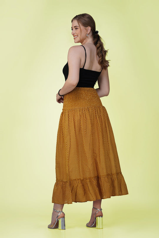 Vibrant Honey Mustard Skirt - Vasya -