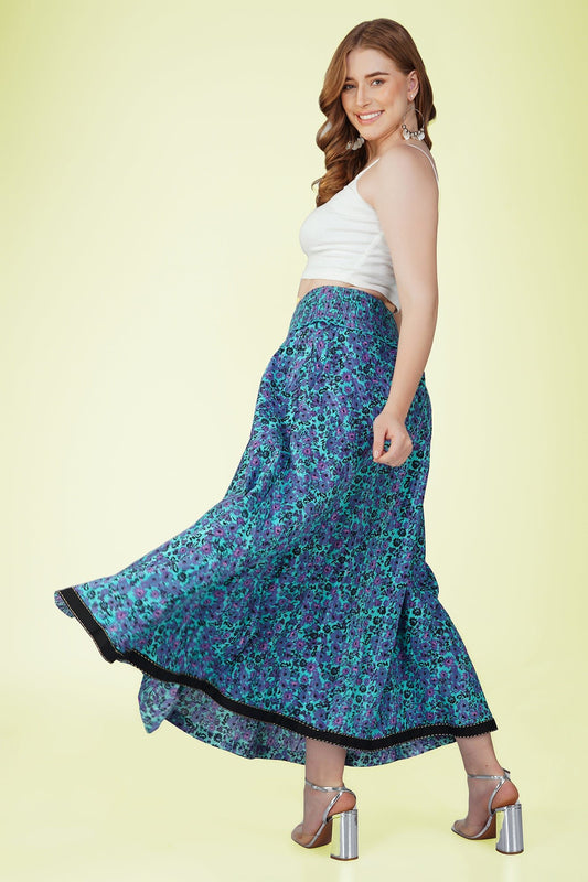 Whimsical Azure Dream Skirt - Vasya -